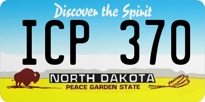 ND license plate ICP370
