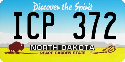 ND license plate ICP372