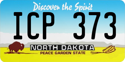 ND license plate ICP373