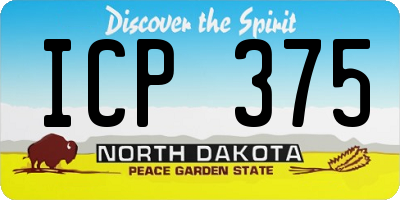 ND license plate ICP375