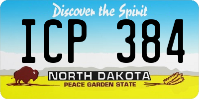 ND license plate ICP384