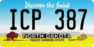 ND license plate ICP387