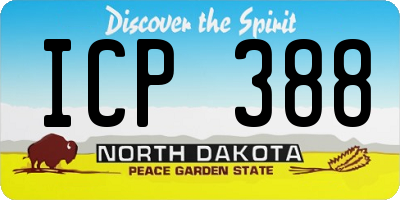 ND license plate ICP388
