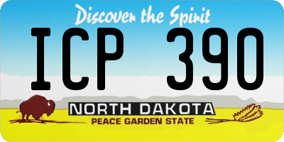 ND license plate ICP390
