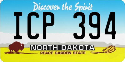 ND license plate ICP394