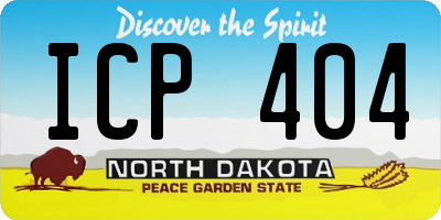ND license plate ICP404