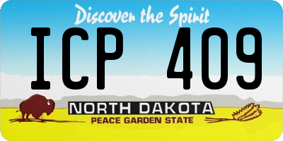 ND license plate ICP409