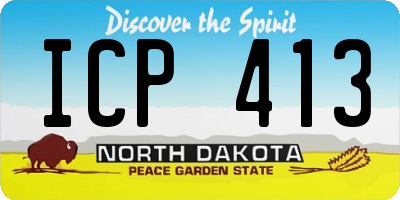 ND license plate ICP413