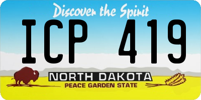 ND license plate ICP419