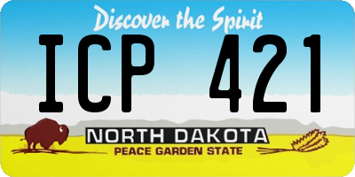 ND license plate ICP421