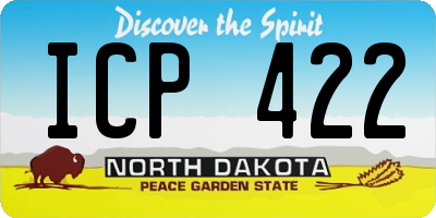 ND license plate ICP422