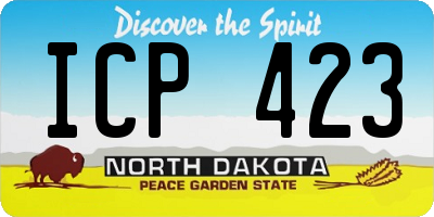 ND license plate ICP423