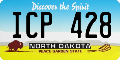 ND license plate ICP428