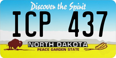 ND license plate ICP437