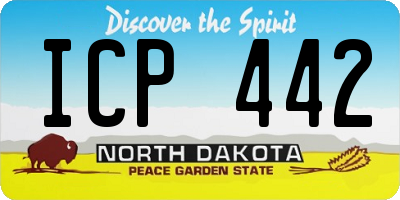 ND license plate ICP442