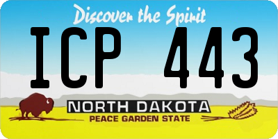 ND license plate ICP443