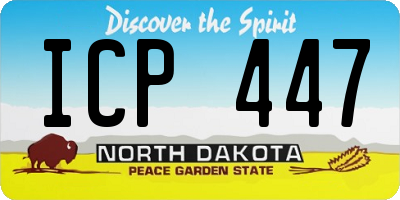ND license plate ICP447