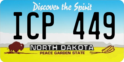 ND license plate ICP449