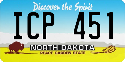 ND license plate ICP451