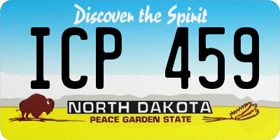 ND license plate ICP459