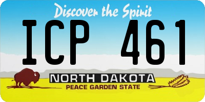 ND license plate ICP461