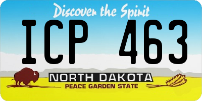 ND license plate ICP463