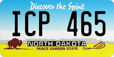 ND license plate ICP465