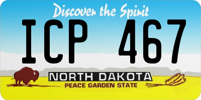 ND license plate ICP467