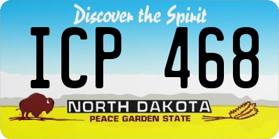 ND license plate ICP468