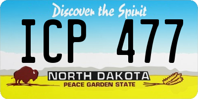 ND license plate ICP477