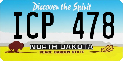 ND license plate ICP478