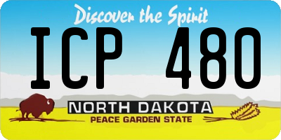 ND license plate ICP480