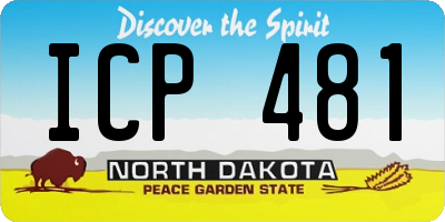 ND license plate ICP481