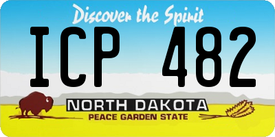 ND license plate ICP482