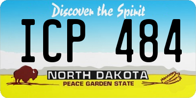 ND license plate ICP484