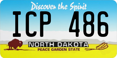 ND license plate ICP486