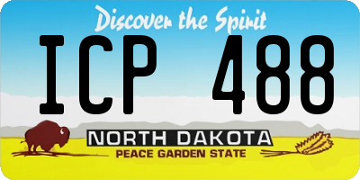 ND license plate ICP488