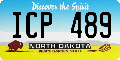 ND license plate ICP489