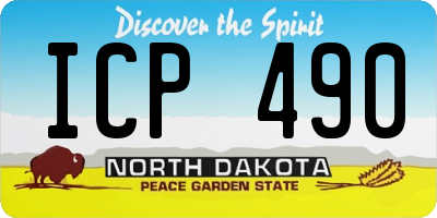ND license plate ICP490