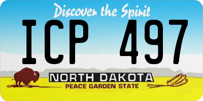ND license plate ICP497