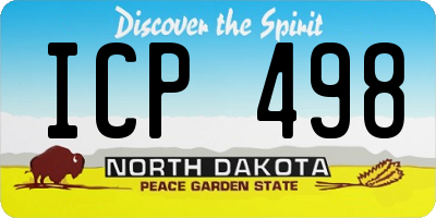 ND license plate ICP498