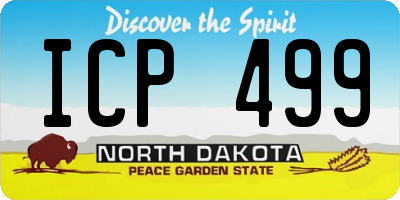 ND license plate ICP499