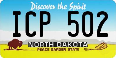 ND license plate ICP502