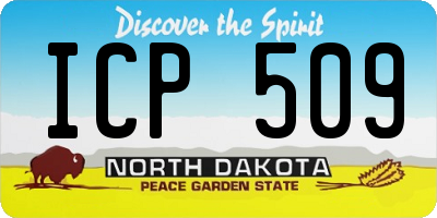 ND license plate ICP509