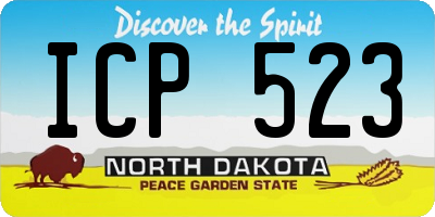 ND license plate ICP523