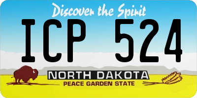 ND license plate ICP524
