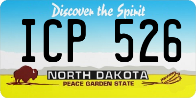 ND license plate ICP526