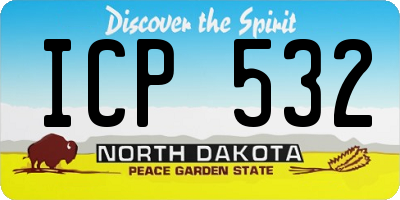 ND license plate ICP532