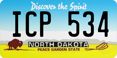 ND license plate ICP534