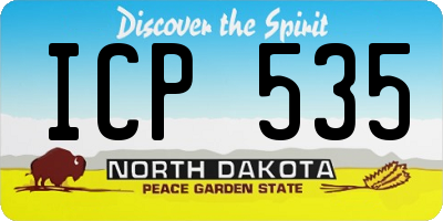 ND license plate ICP535